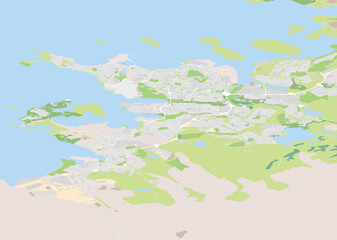city map of Reykjavik - 743138365
