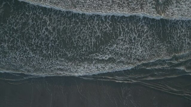 Aerial view shoreline surf, Blackpoint Bay, Nova Scotia, MAX QUAL PRORES422HQ Transcode of 4K H.265 D-CINELIKE original capture - NIL LUT or exposure compensation.