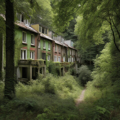 abandoned house in the woods