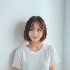 Fototapeta premium 10代の微笑む美しい女性