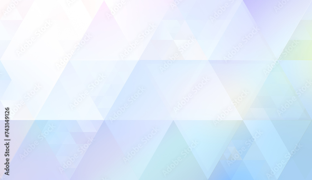 Poster abstract background made of many white and bright and colorful triangles in different sizes. high re