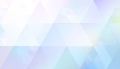 Abstract background made of many white and bright and colorful triangles in different sizes. High resolution full frame geometric triangular shape background with copy space.