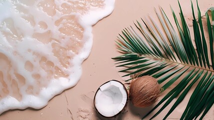 a postcard for a beach holiday, an advertising brochure of a seaside resort, summer, sun, sea, ocean