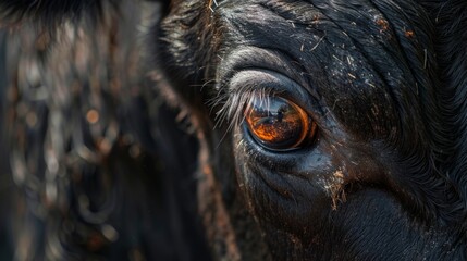 close view of an animal's face generative ai