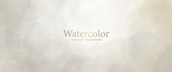Watercolor abstract vector art background. Pastel color watercolor and gold texture for cover design, cards, flyers, poster. Brushstrokes and splashes. Painted template for design.