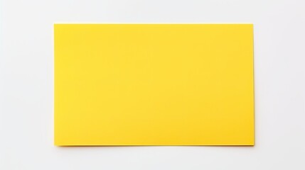 Blank Clean Yellow Sticky Sticker On White Background For Informational Reminder. A piece of paper. Space For Text.


