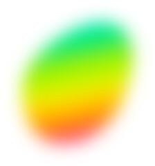 Abstract colorful gradient transparent blur. Green yellow red gradient blob shape design element