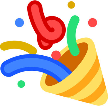 cute party popper vector icon, simple party popper vector icon, minimalist party popper vector icon, party popper vector icon, party popper icon