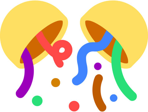 cute confetti ball vector icon, simple confetti ball vector icon, minimalist confetti ball vector icon, confetti ball vector icon, confetti ball icon