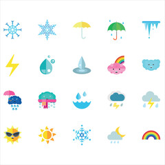 Colour full weather icons set Best Vector EPS file