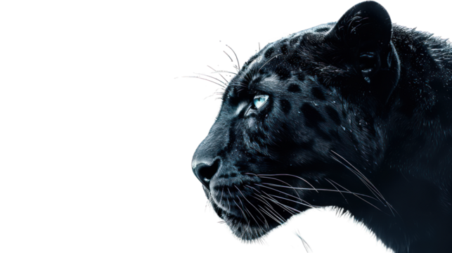 Black panther isolated on transparent background