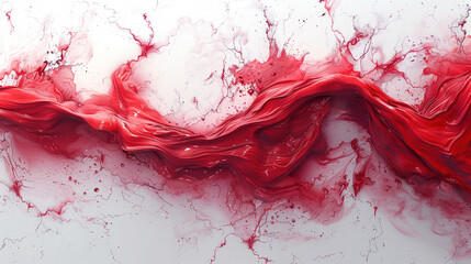 Abstract background.  Red wave on white background