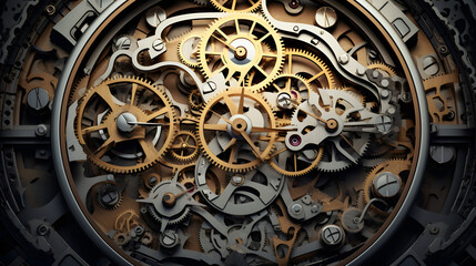 clock mechanism, working clock, tic tac, technology of a clock