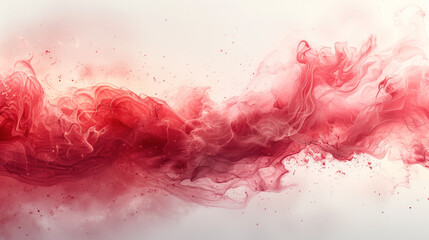 Red shades of smoke scattered on a light background.  Abstract background - obrazy, fototapety, plakaty
