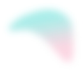 Abstract gradient transparent blur. Pink and Turquoise Gradient blob shape design element