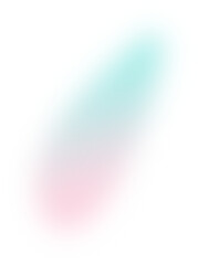 Abstract gradient transparent blur. Pink and Turquoise Gradient blob shape design element