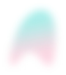 Abstract gradient transparent blur. Pink and Turquoise Gradient blob shape design element