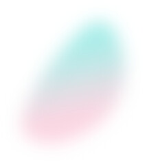 Abstract gradient transparent blur. Pink and Turquoise Gradient blob shape design element