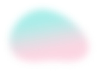 Abstract gradient transparent blur. Pink and Turquoise Gradient blob shape design element