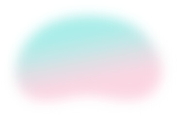 Abstract gradient transparent blur. Pink and Turquoise Gradient blob shape design element