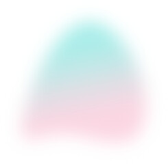 Abstract gradient transparent blur. Pink and Turquoise Gradient blob shape design element