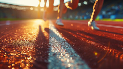 Legs of several printers dash for gold in thrilling race at the stadium