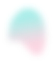 Abstract gradient transparent blur. Pink and Turquoise Gradient blob shape design element