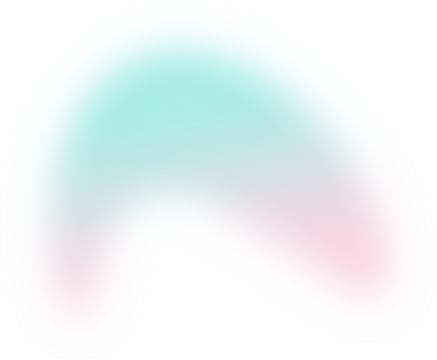 Abstract gradient transparent blur. Pink and Turquoise Gradient blob shape design element