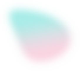 Abstract gradient transparent blur. Pink and Turquoise Gradient blob shape design element