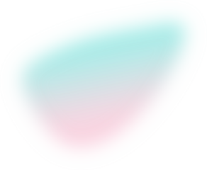Abstract gradient transparent blur. Pink and Turquoise Gradient blob shape design element