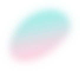 Abstract gradient transparent blur. Pink and Turquoise Gradient blob shape design element