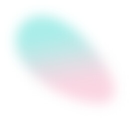 Abstract gradient transparent blur. Pink and Turquoise Gradient blob shape design element