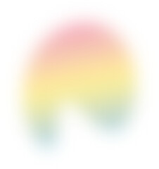 Abstract pink yellow blue gradient transparent blur. Colorful gradient blob shape design element