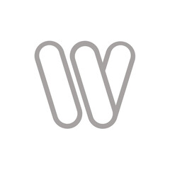 Monogram W design vector logo. Monogram initial letter mark W logo design. Monogram design vector logo. Monogram initial letter mark W logo design. Simple W monogram. Monogram W design logo