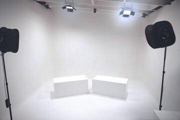 White Pedestal Photoshoot Setups