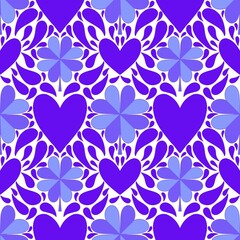 Valentines hearts seamless pattern for wrapping paper and fabrics and kids print and festive party accessories