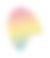 Abstract pink yellow blue gradient transparent blur. Colorful gradient blob shape design element