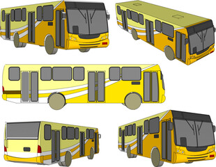 Vector sketch illustration of touring car design for tours at the zoo © nur