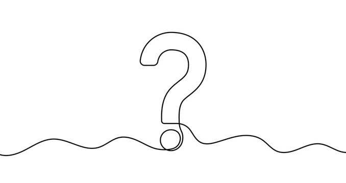 recommend clip art: Continuous editable drawing of question mark. Question mark in one line style.