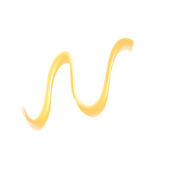 Yellow Squiggle Line Curved Divider 