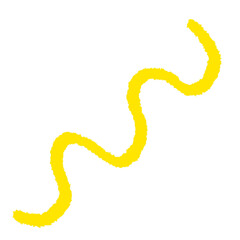 Yellow Squiggle Line Curved Divider 