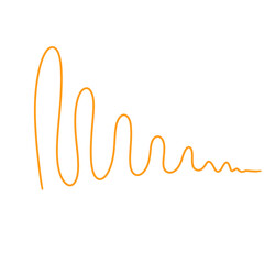 Yellow Squiggle Line Curved Divider 