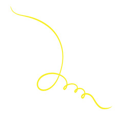 Yellow Squiggle Line Curved Divider 