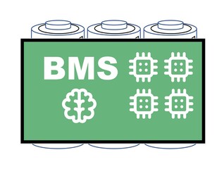 bms logo battery, Battery Management System, 