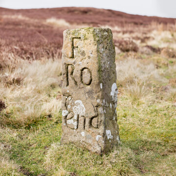 Farndale Roadmen's Stone c 1720 - Blakey Ridge North York Moors UK
