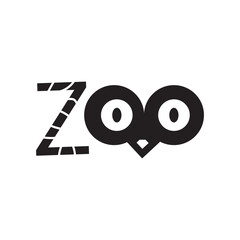 
Zoo logo with owl eyes sign