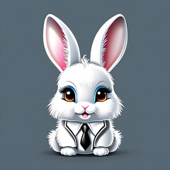 Obraz premium Captivating Charm: Exploring the Multifaceted Expressions and Gestures of Adorable Angora Rabbits.(Generative AI)