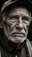 Portrait of an Elderly Man Reflecting on Life