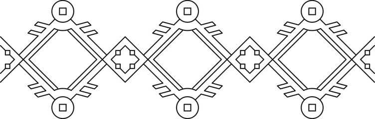 Abstract seamless pattern geometric line art