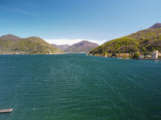 Beautiful Varena village on Lake Como riviera in Lombardy, Italy.